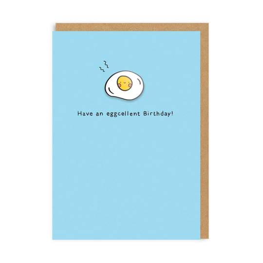 OHH DEER Enamel Pin Greeting Card Eggcellent B-day