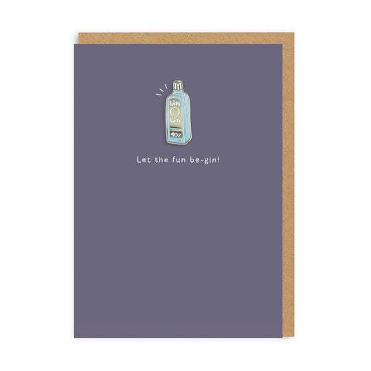 OHH DEER Enamel Pin Greeting Card Gin