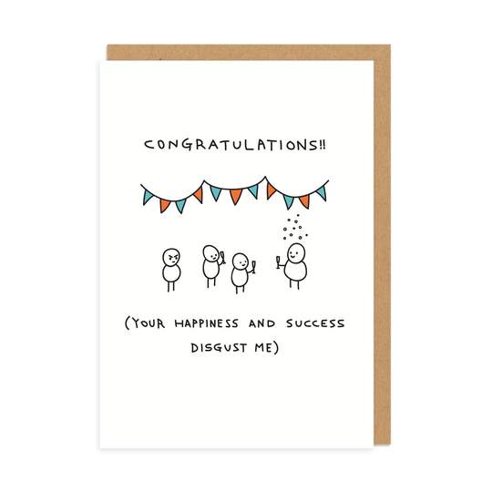 OHH DEER Greeting Card Congrats, You Disgust Me
