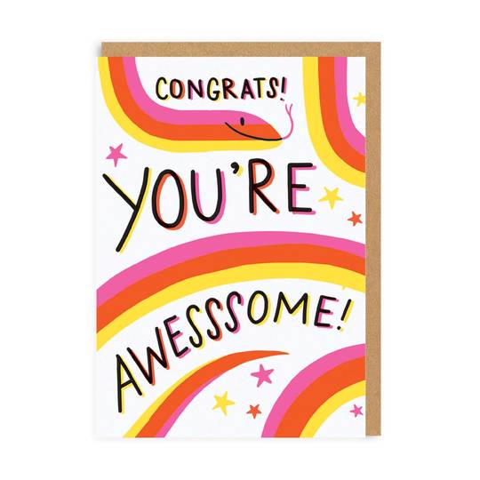 OHH DEER Greeting Card Congrats, You're Awesssome