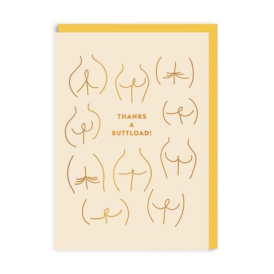 OHH DEER Greeting Card Thanks A Buttload!