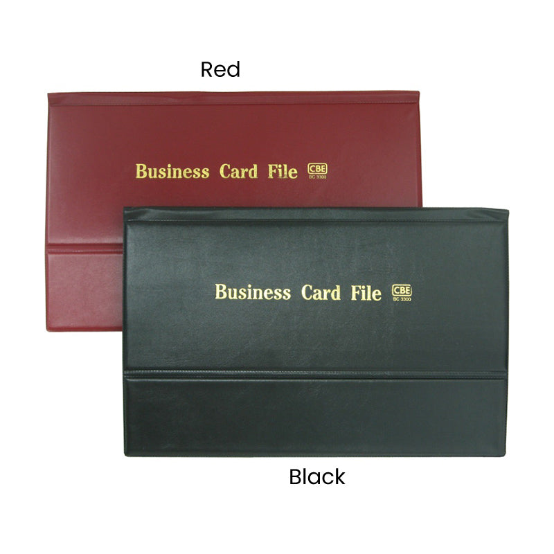 CBE Name Card Holder BC3300 PVC 300 cards Red Default Title