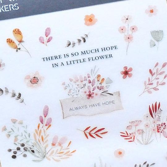 MU Print-On Sticker 2s 174 Flowers In Light Colour