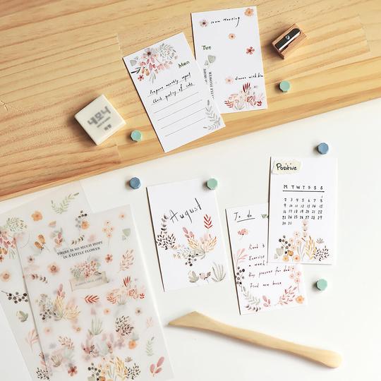 MU Print-On Sticker 2s 174 Flowers In Light Colour
