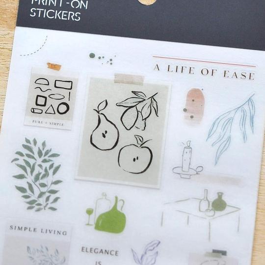 MU Print-On Sticker 2s 178 Shapes Of Fruit, Flower