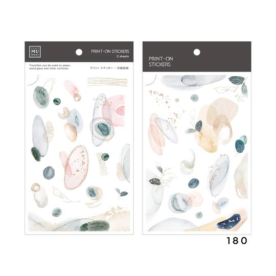 MU Print-On Sticker 2s 180 The Purple Stone And Go