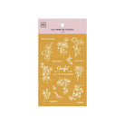 MU Gold Foil Print-On Sticker Botanical G01