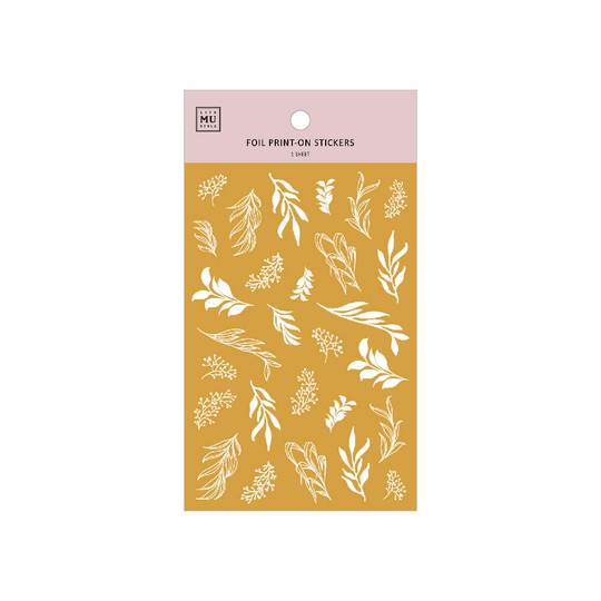 MU Gold Foil Print-On Sticker Botanical G02