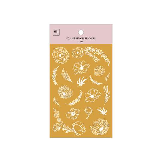 MU Gold Foil Print-On Sticker Botanical G03