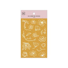 MU Gold Foil Print-On Sticker Botanical G04