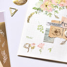 MU Gold Foil Print-On Sticker Botanical G04