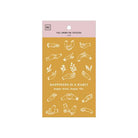 MU Gold Foil Print-On Sticker Botanical G05