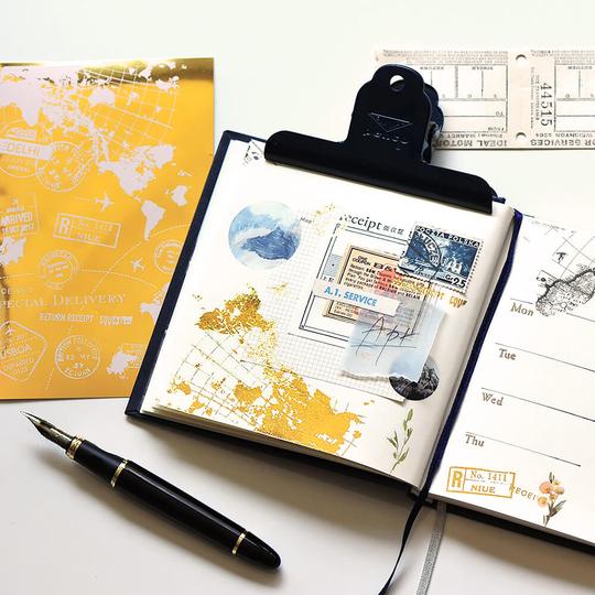 MU Gold Foil Print-On Sticker Botanical G06