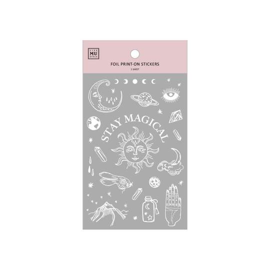 MU Silver Foil Print-On Sticker S01 Magical World