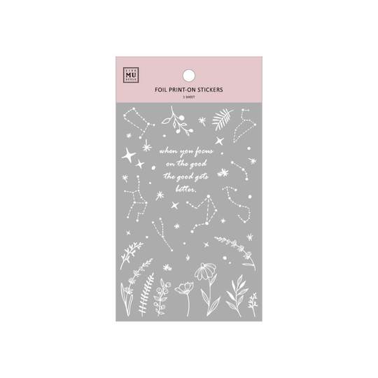 MU Silver Foil Print-On Sticker S02 Constellations