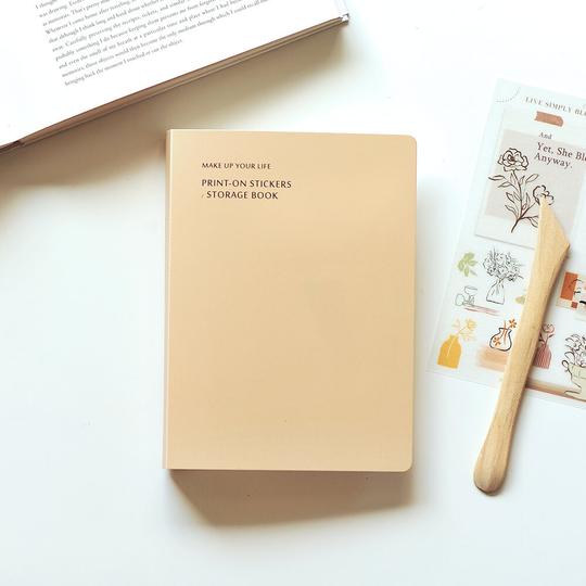MU Sticker Sheet Folder Milk Tea