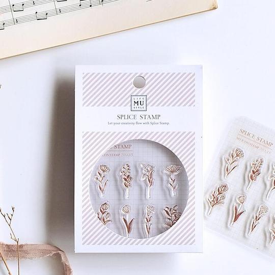 MU My Icon Clear Stamp Set No.15 Flower Days