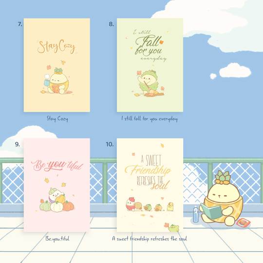 SANGGO Dreamy Days Postcard Set MSPS08 10 in 1 Default Title