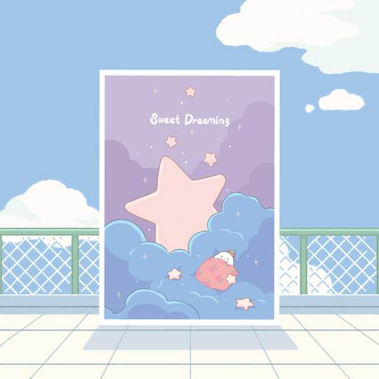 SANGGO Dreamy Days Postcard:Sweet Dreaming Default Title