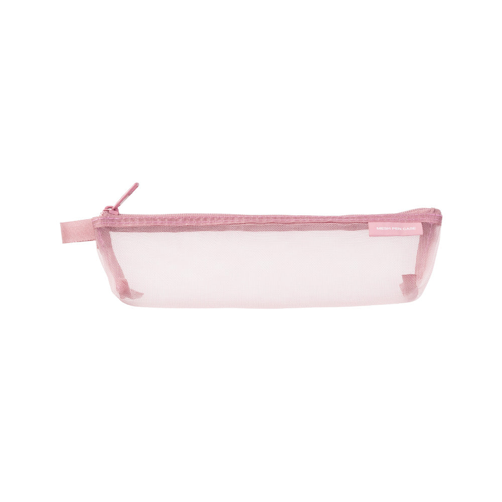 MIDORI Mesh Pen Case LE Pale Pink