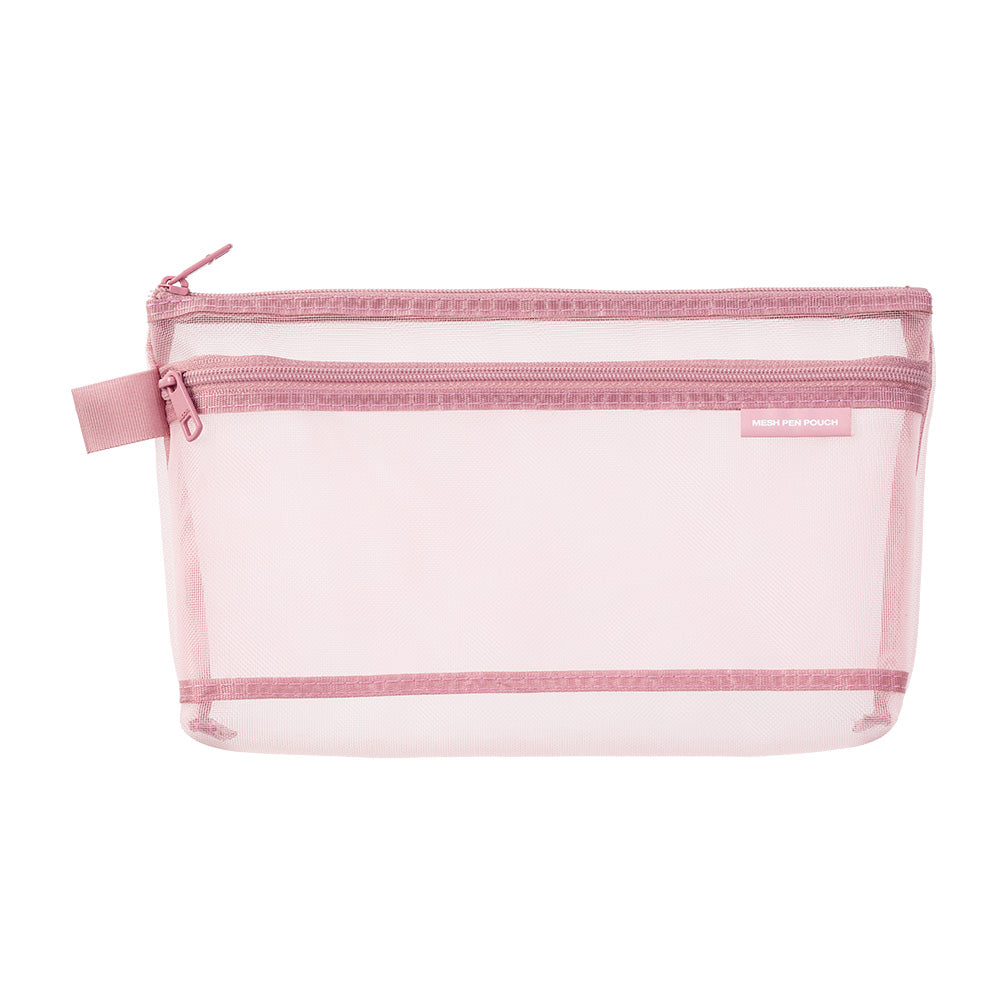 MIDORI Mesh Pen Pouch LE Pale Pink