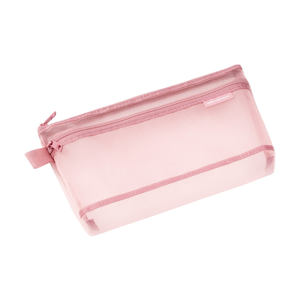 MIDORI Mesh Pen Pouch LE Pale Pink