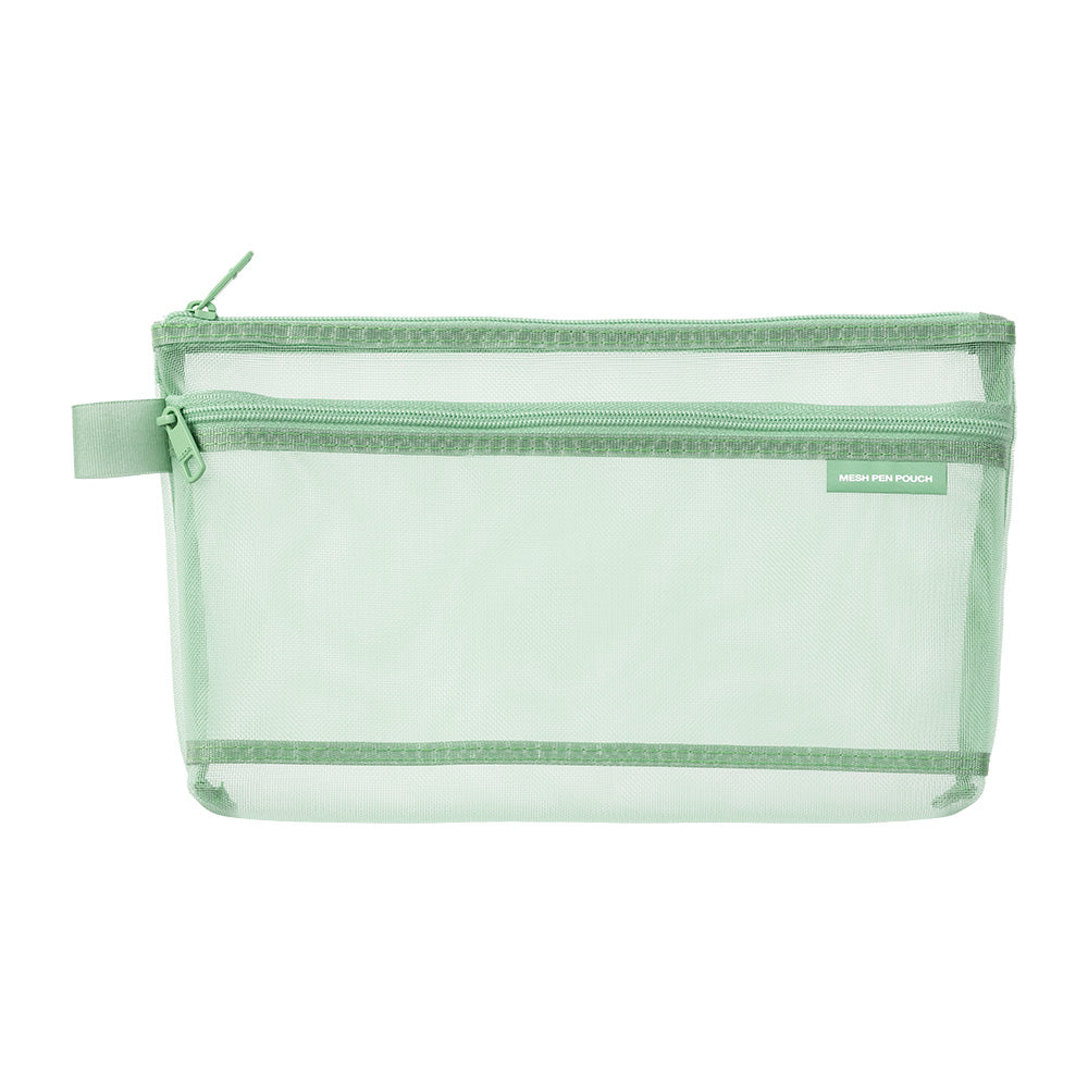 MIDORI Mesh Pen Pouch LE Pale Green
