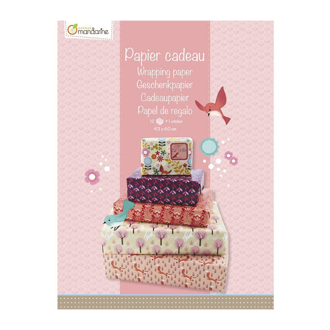 AVENUE MANDARINE Wrapping Paper Books 43x60cm 12s Girl Default Title