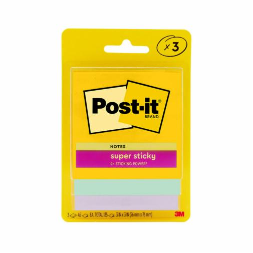 3M Post-it Super Sticky Notes 3321 3x3in Sweets