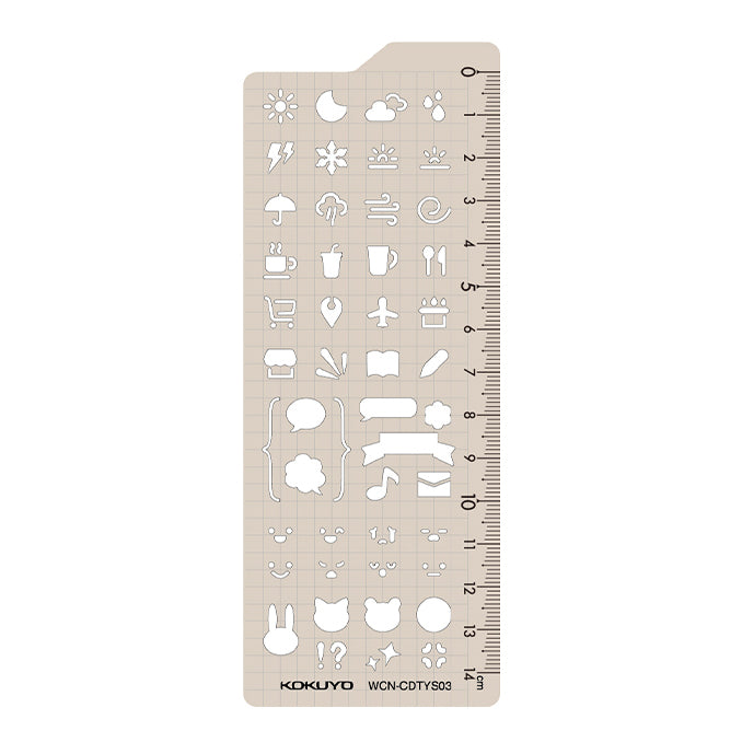 KOKUYO Campus Loose Leaf Template Ruler-Icons Default Title