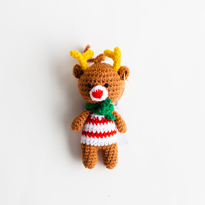 LAMETNA Christmas Ornament Reindeer with Scarf-S Default Title