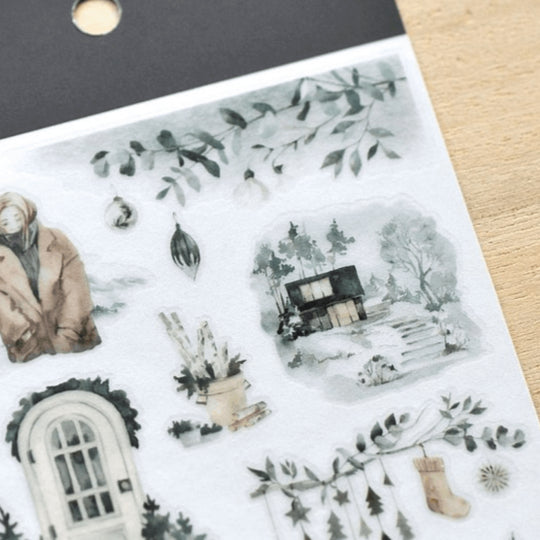 MU Print-On Sticker 2s Xmas 05-Winter Green Holida