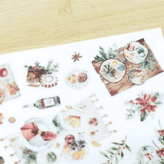 MU Print-On Sticker 2s Xmas 08-Christmas Feast