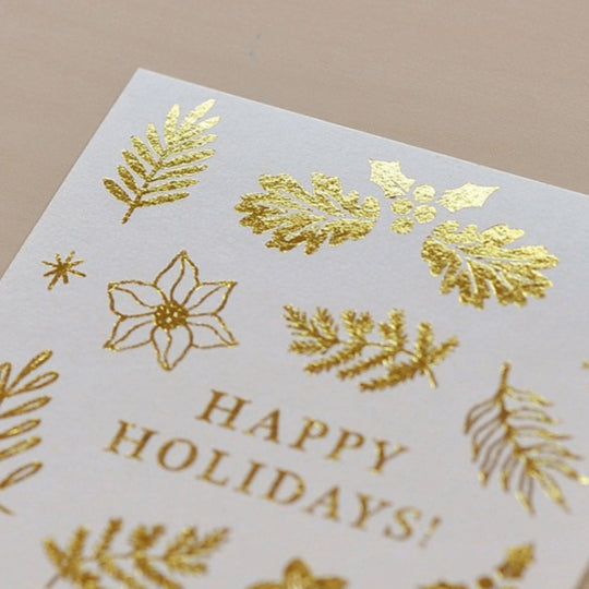 MU Gold Foil Print-On Sticker Winter LE Xmas 01