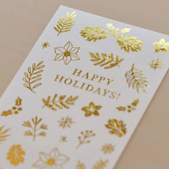 MU Gold Foil Print-On Sticker Winter LE Xmas 01