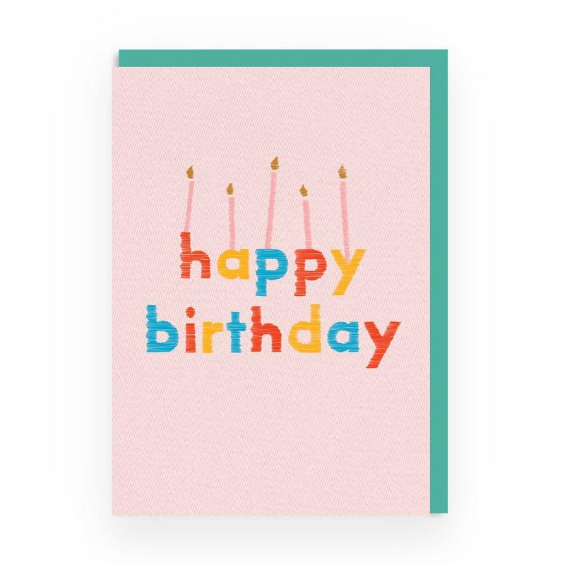 OHH DEER Card Birthday Candles