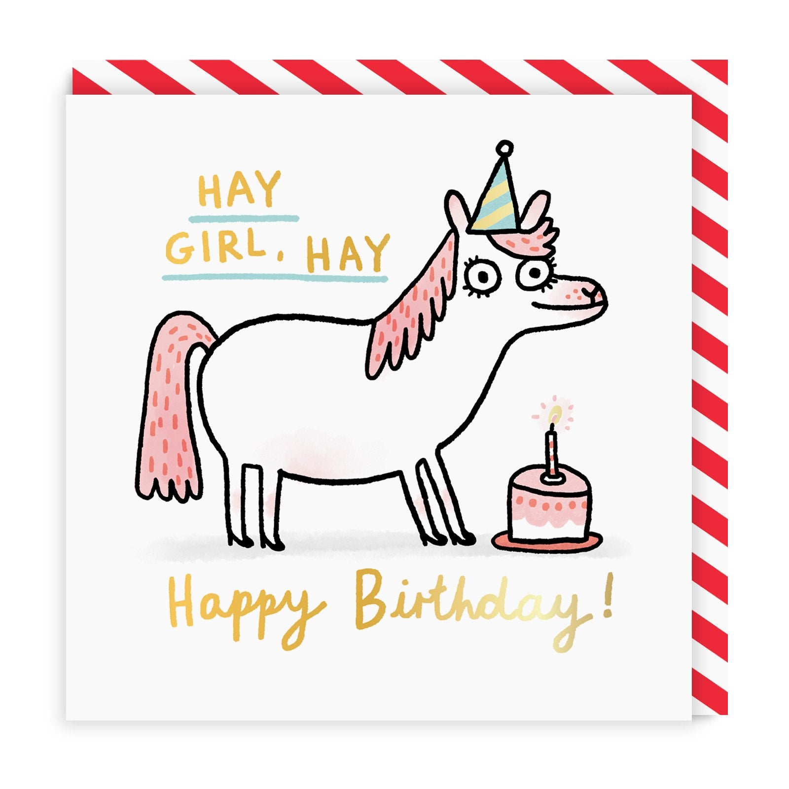 OHH DEER Card Hay Girl, Hay