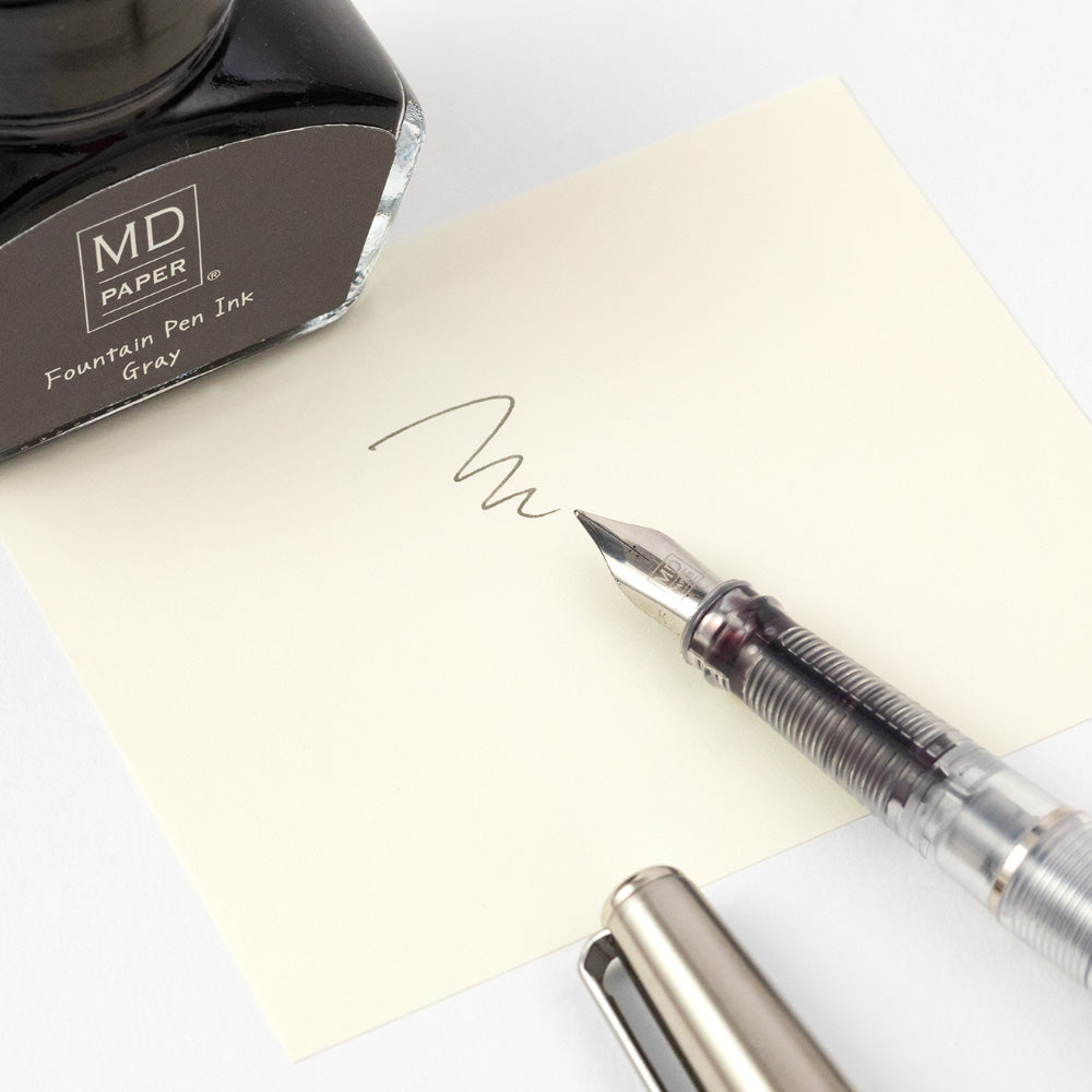 MIDORI MD LE Fountain Pen w/Bottle Ink Gray