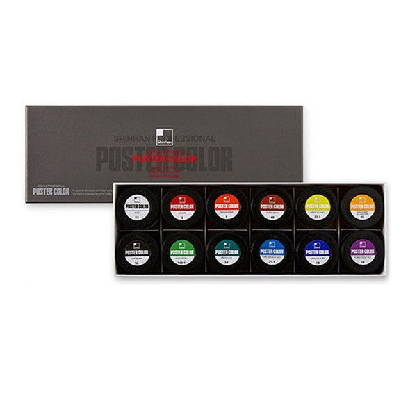 SHINHAN Professional Poster Color 40ml 12 Colours