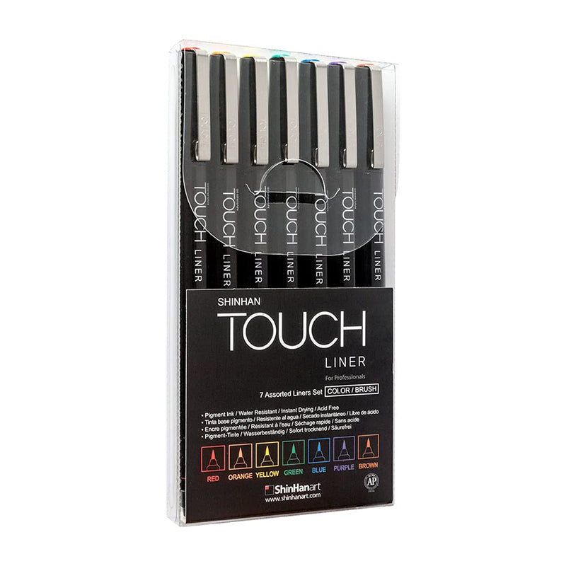 SHINHAN Touch Liner Set 7s Assorted Colours