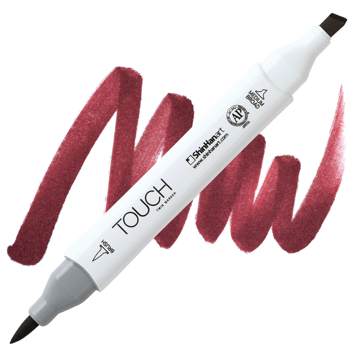 SHINHAN Touch Twin Brush Marker R1 Wine Red