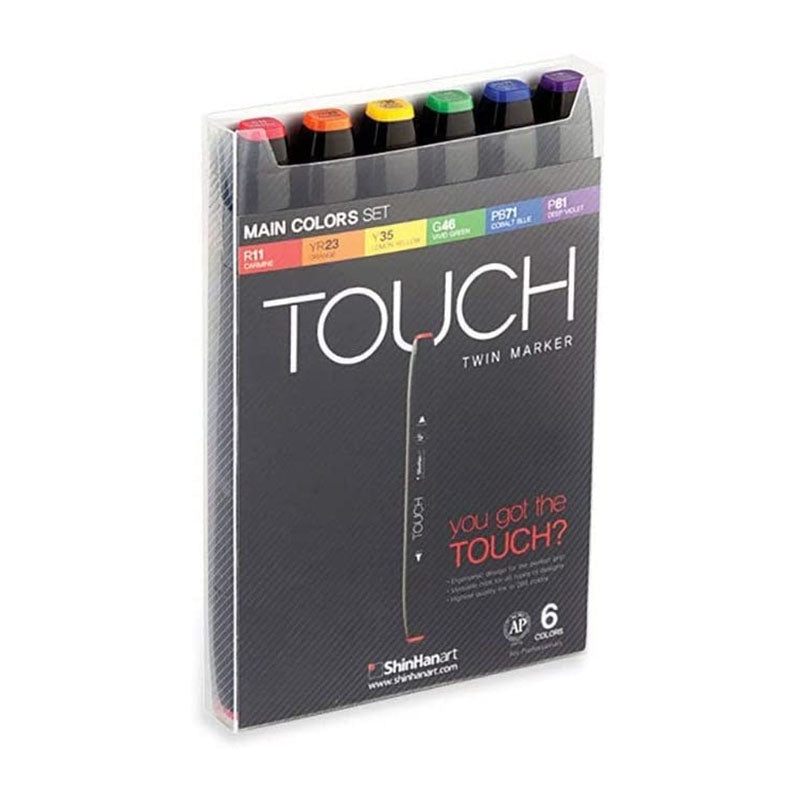 SHINHAN Touch Twin Marker Set 6s Main Color