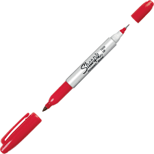 SHARPIE Twin Tip Marker-Red BL1