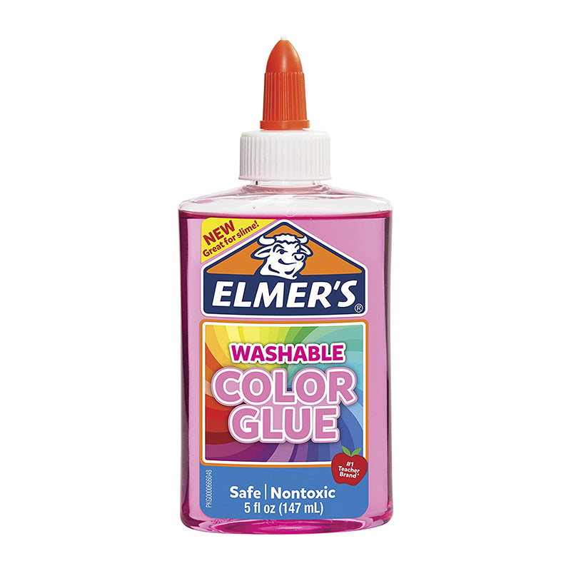 ELMER'S Washable Colour Glue 147ml Clear-Pink Default Title