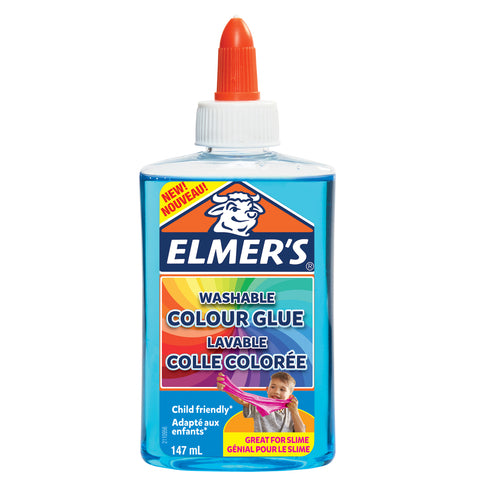 ELMER'S Washable Colour Glue 147ml Clear-Blue Default Title