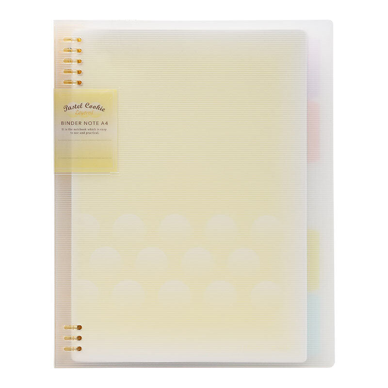 KOKUYO Pastel Cookie BinderNote 8H A4 Lemon Squash Default Title