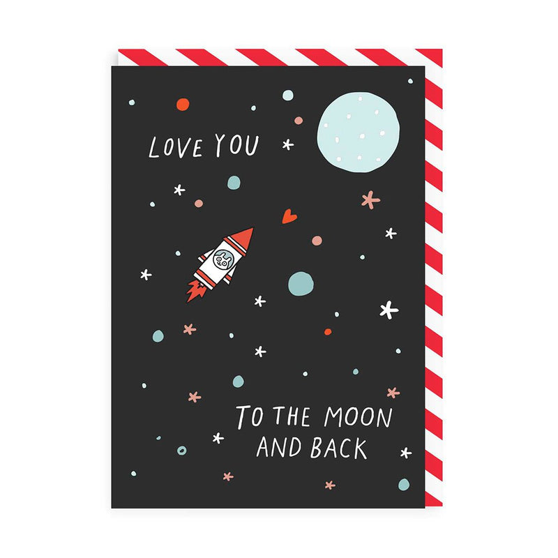 OHH DEER Enamel Pin Card Hamster Moon And Back