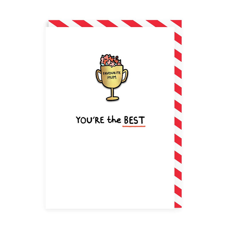 OHH DEER Enamel Pin Card You're The Best Mum