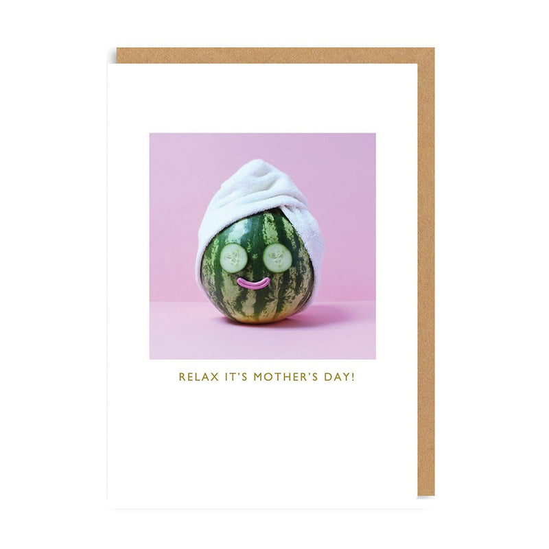 OHH DEER Card Relax It's Mother's Day (Watermelon)