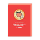 OHH DEER Woven Patch Card Valentine Perfect Peach